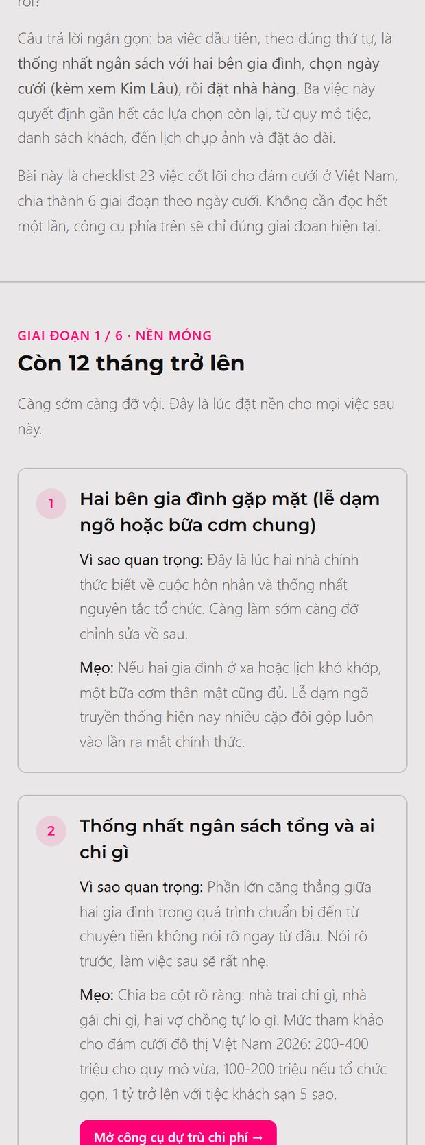 Từng đầu việc của Chung Đôi